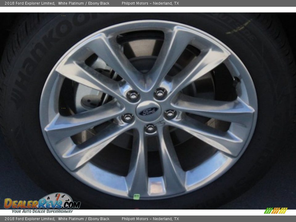 2018 Ford Explorer Limited White Platinum / Ebony Black Photo #5