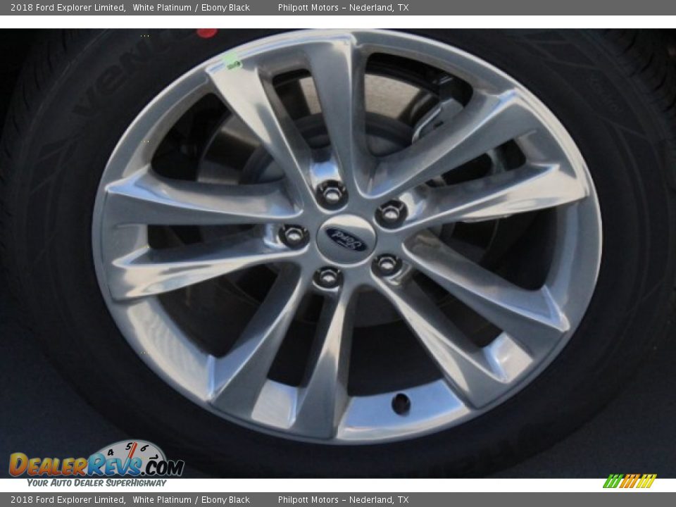 2018 Ford Explorer Limited White Platinum / Ebony Black Photo #6