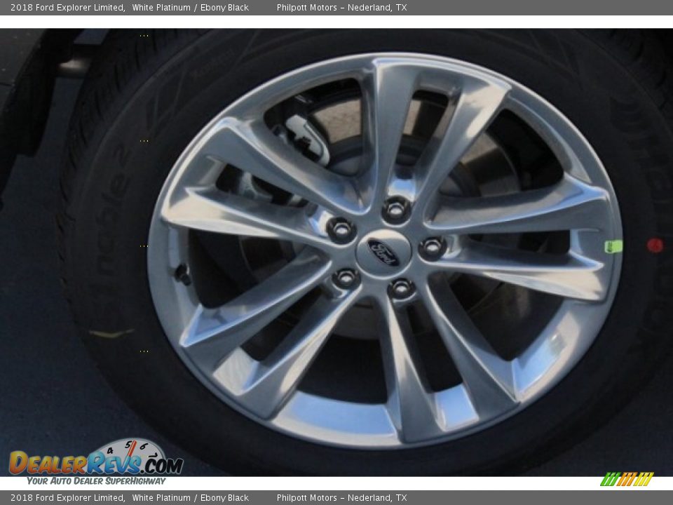 2018 Ford Explorer Limited White Platinum / Ebony Black Photo #10