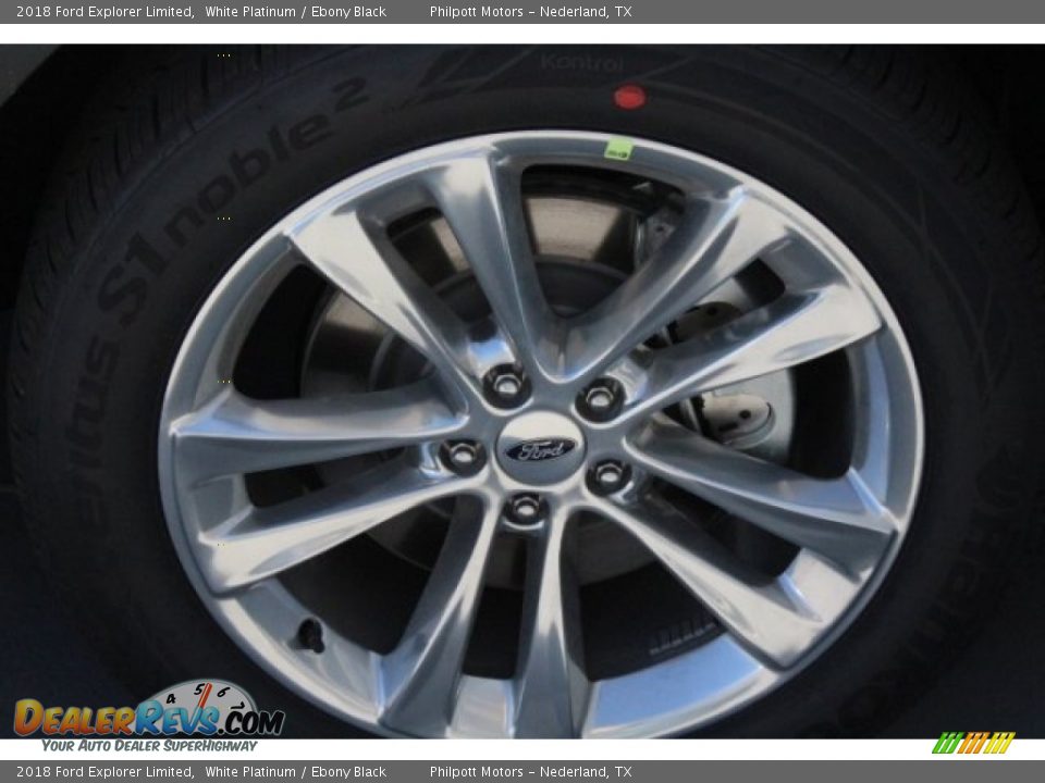 2018 Ford Explorer Limited White Platinum / Ebony Black Photo #11