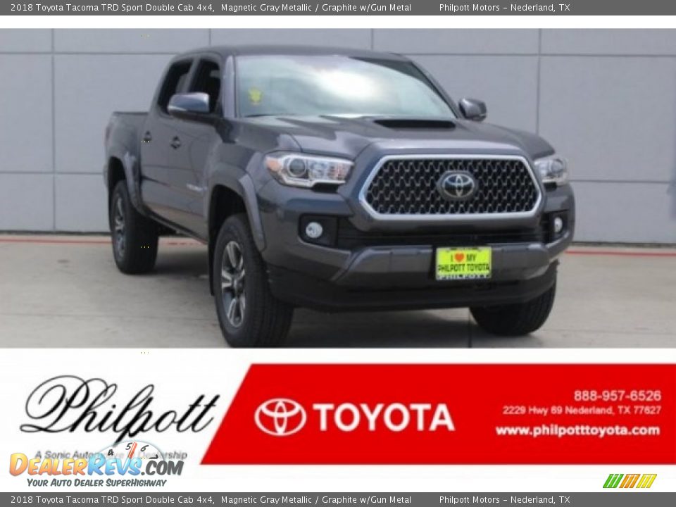 2018 Toyota Tacoma TRD Sport Double Cab 4x4 Magnetic Gray Metallic / Graphite w/Gun Metal Photo #1