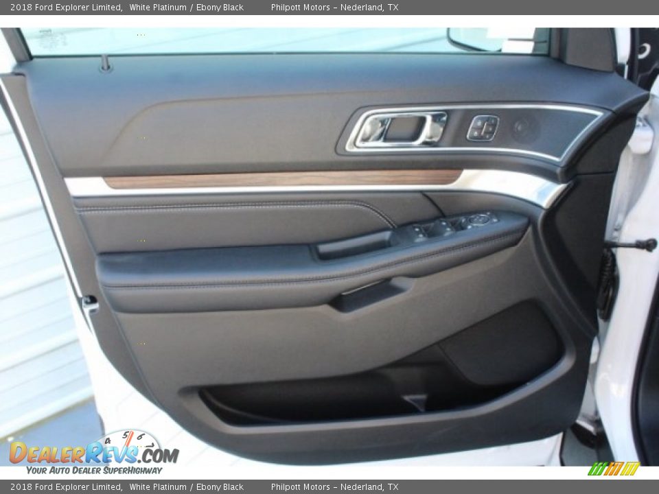 2018 Ford Explorer Limited White Platinum / Ebony Black Photo #12