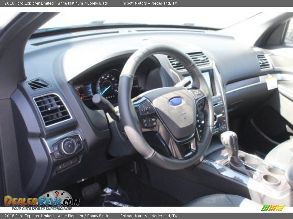 2018 Ford Explorer Limited White Platinum / Ebony Black Photo #13