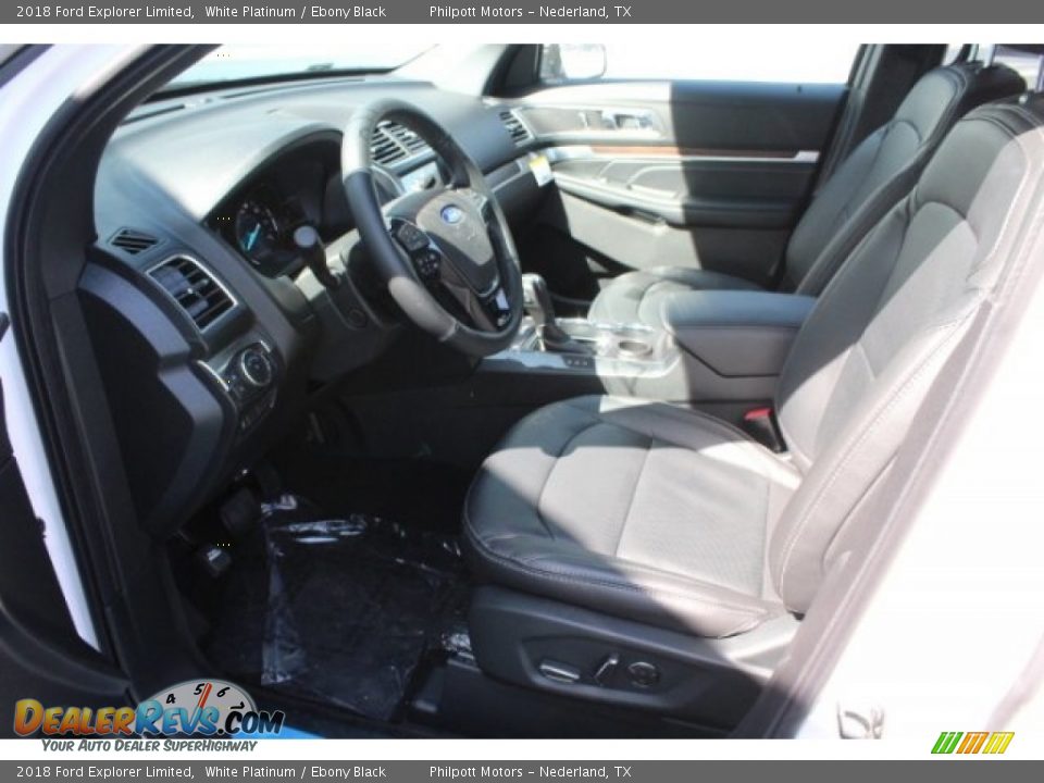 2018 Ford Explorer Limited White Platinum / Ebony Black Photo #14