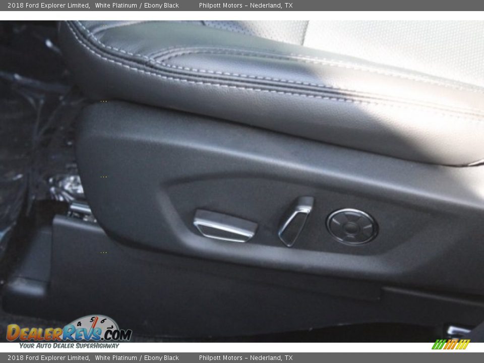 2018 Ford Explorer Limited White Platinum / Ebony Black Photo #15