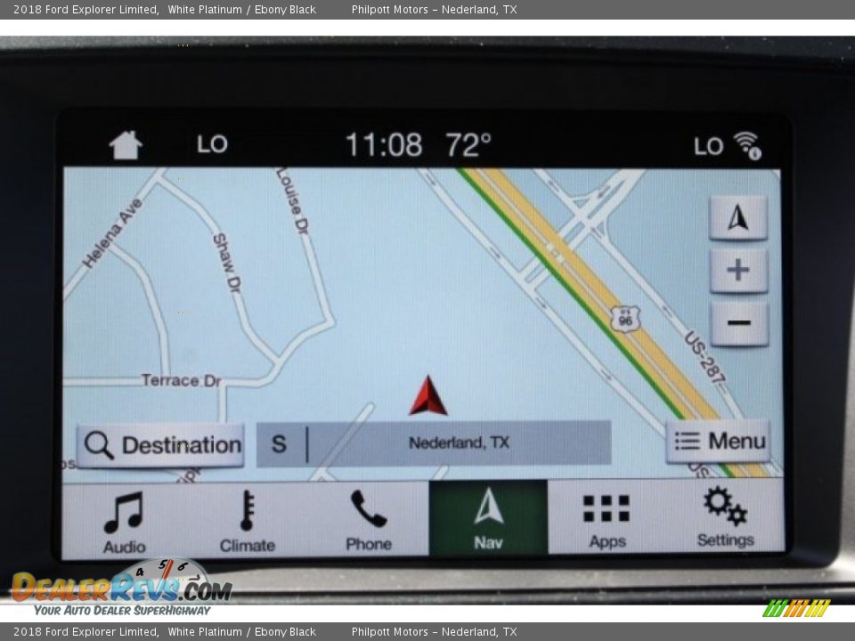 2018 Ford Explorer Limited White Platinum / Ebony Black Photo #17