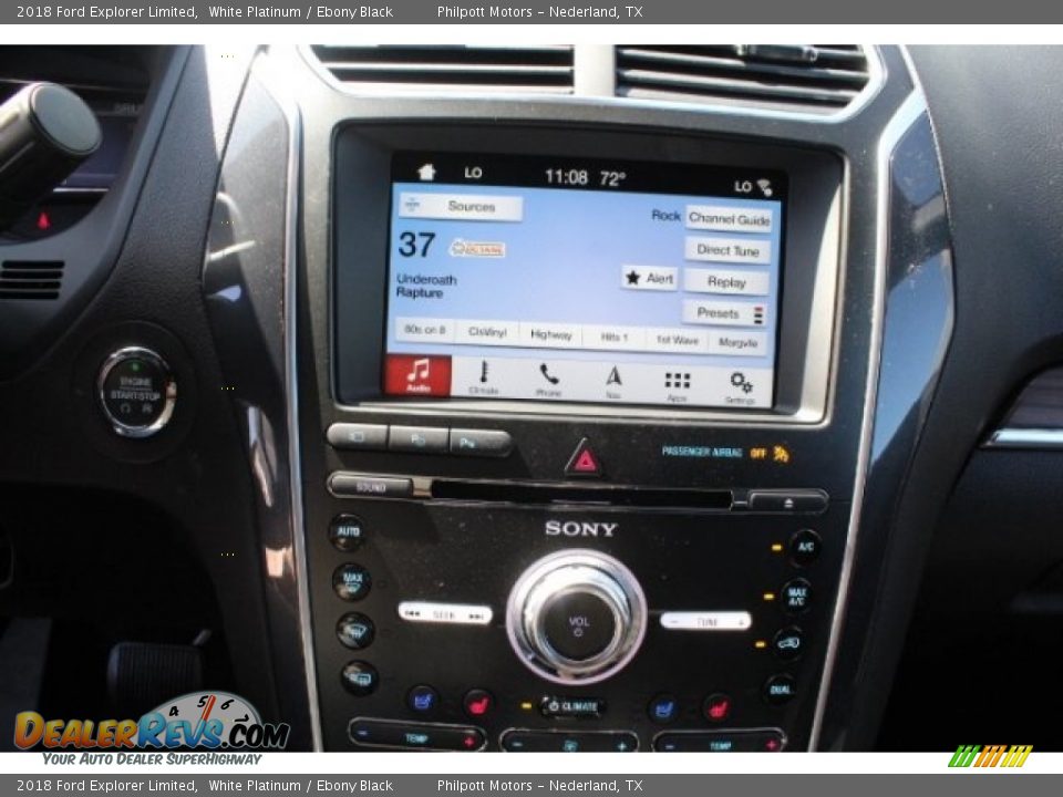 2018 Ford Explorer Limited White Platinum / Ebony Black Photo #18