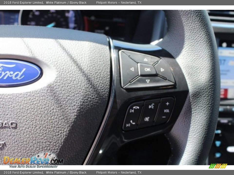 2018 Ford Explorer Limited White Platinum / Ebony Black Photo #22