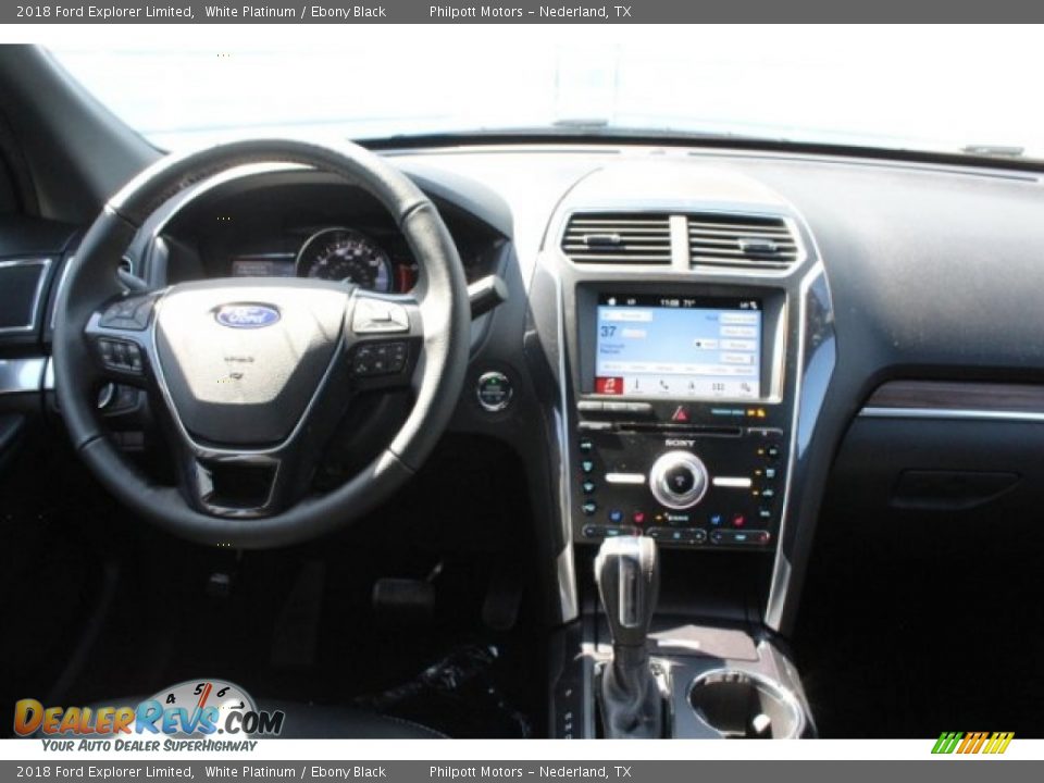 2018 Ford Explorer Limited White Platinum / Ebony Black Photo #28