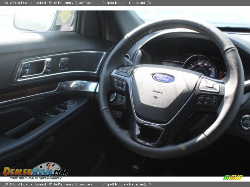 2018 Ford Explorer Limited White Platinum / Ebony Black Photo #29
