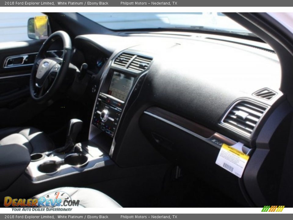2018 Ford Explorer Limited White Platinum / Ebony Black Photo #36