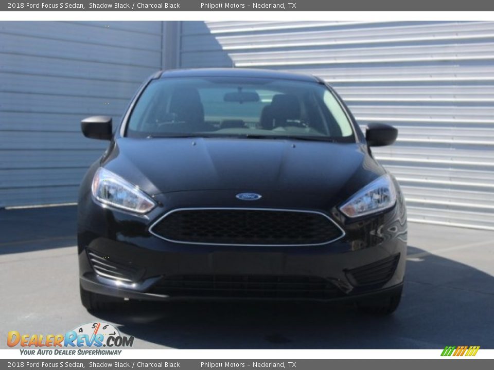 2018 Ford Focus S Sedan Shadow Black / Charcoal Black Photo #2