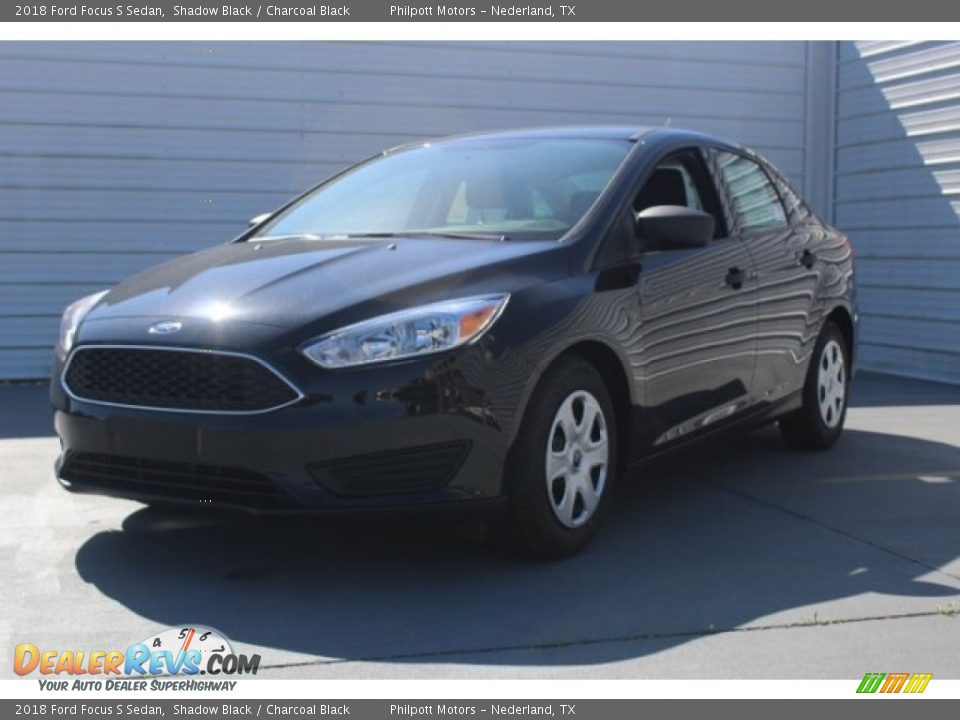 2018 Ford Focus S Sedan Shadow Black / Charcoal Black Photo #3