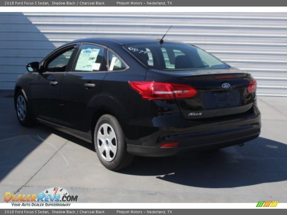 2018 Ford Focus S Sedan Shadow Black / Charcoal Black Photo #6