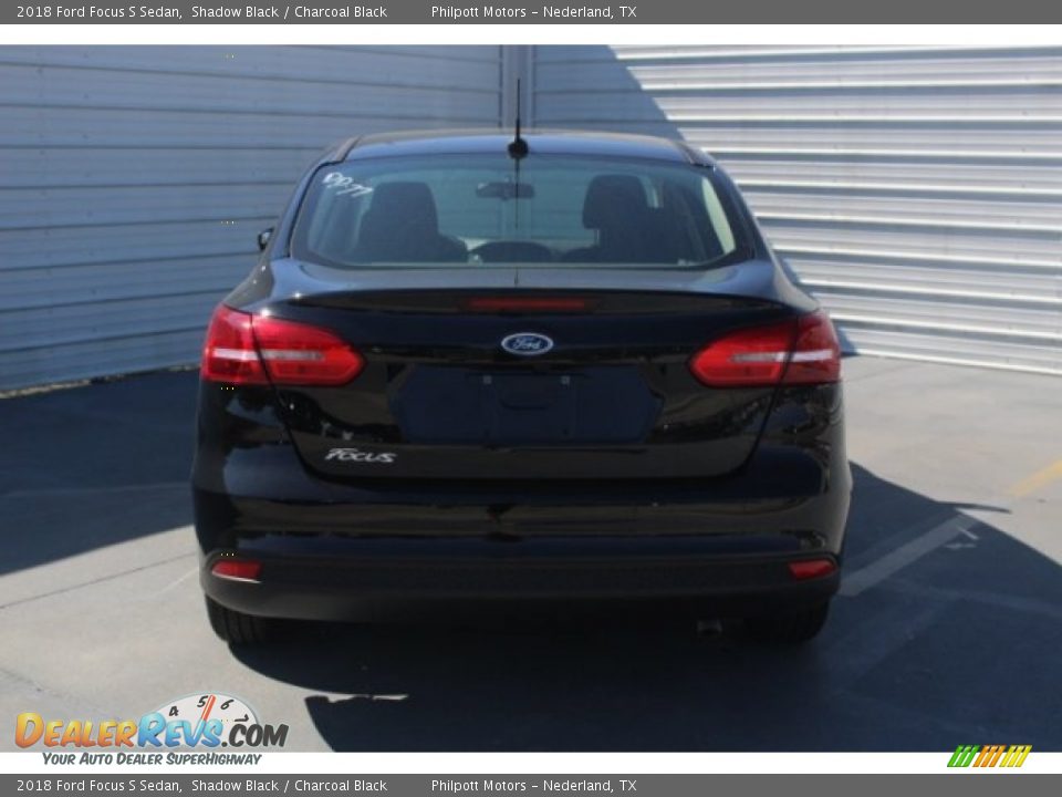 2018 Ford Focus S Sedan Shadow Black / Charcoal Black Photo #7