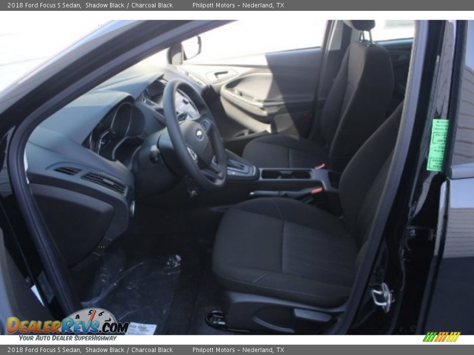 2018 Ford Focus S Sedan Shadow Black / Charcoal Black Photo #13