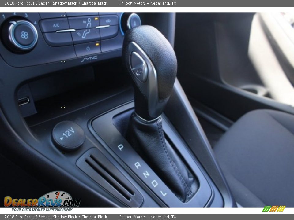 2018 Ford Focus S Sedan Shadow Black / Charcoal Black Photo #14