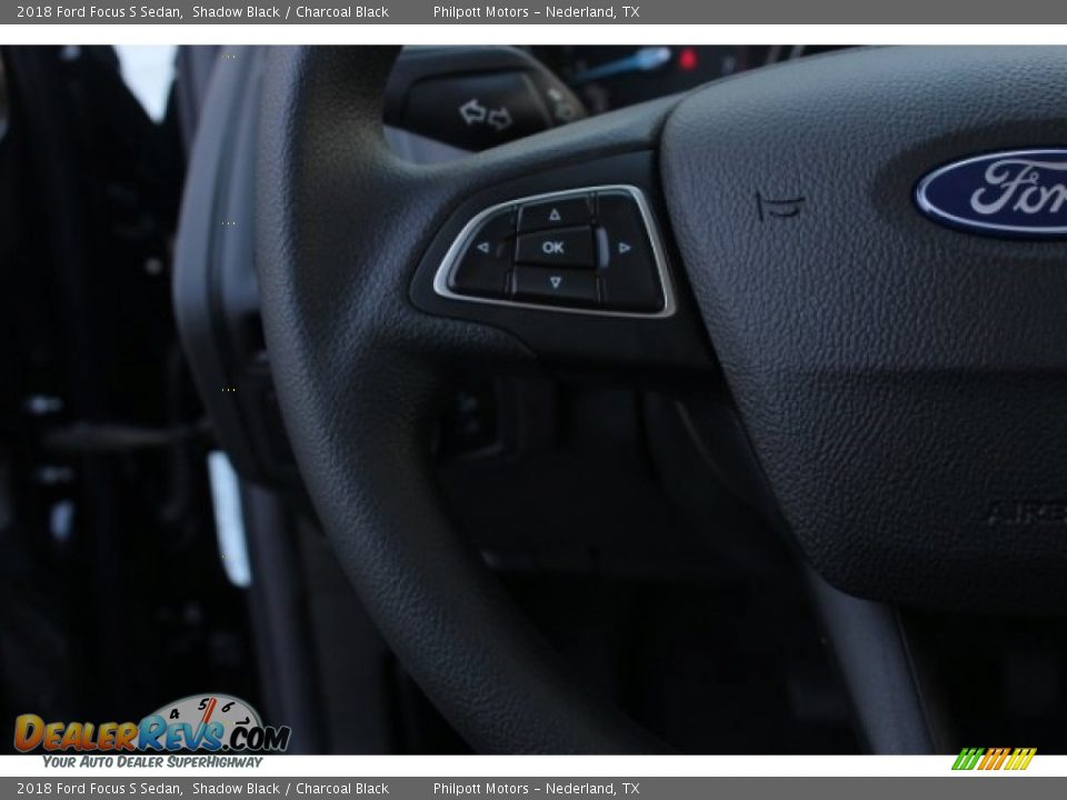 2018 Ford Focus S Sedan Shadow Black / Charcoal Black Photo #17