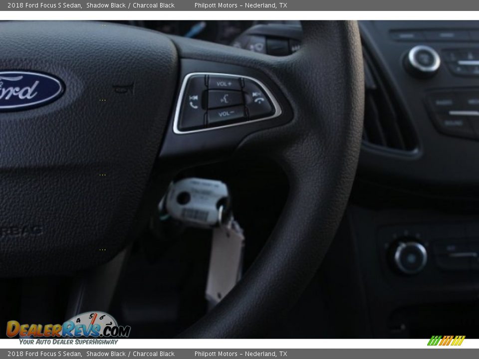 2018 Ford Focus S Sedan Shadow Black / Charcoal Black Photo #18