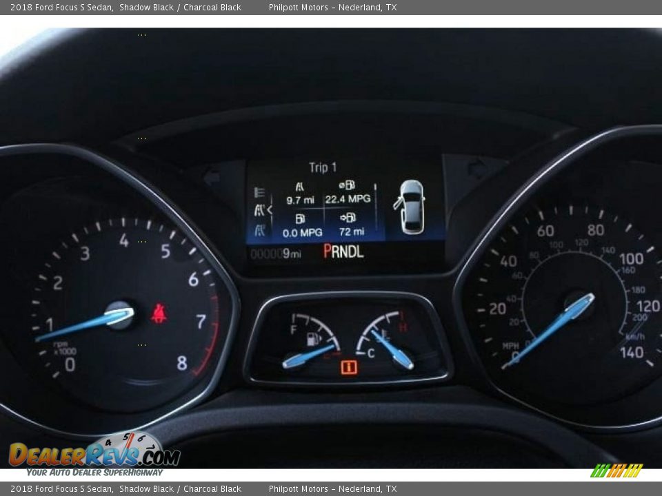 2018 Ford Focus S Sedan Shadow Black / Charcoal Black Photo #19
