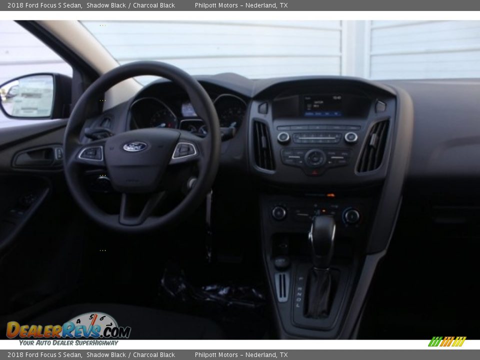2018 Ford Focus S Sedan Shadow Black / Charcoal Black Photo #23