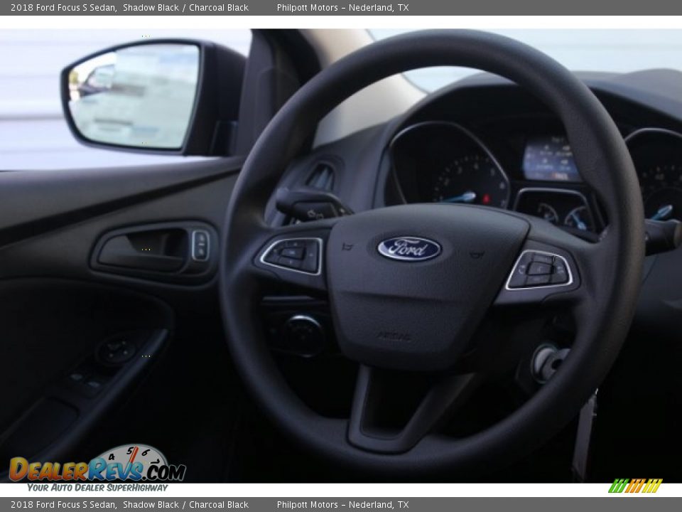 2018 Ford Focus S Sedan Shadow Black / Charcoal Black Photo #24