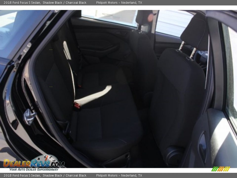 2018 Ford Focus S Sedan Shadow Black / Charcoal Black Photo #27