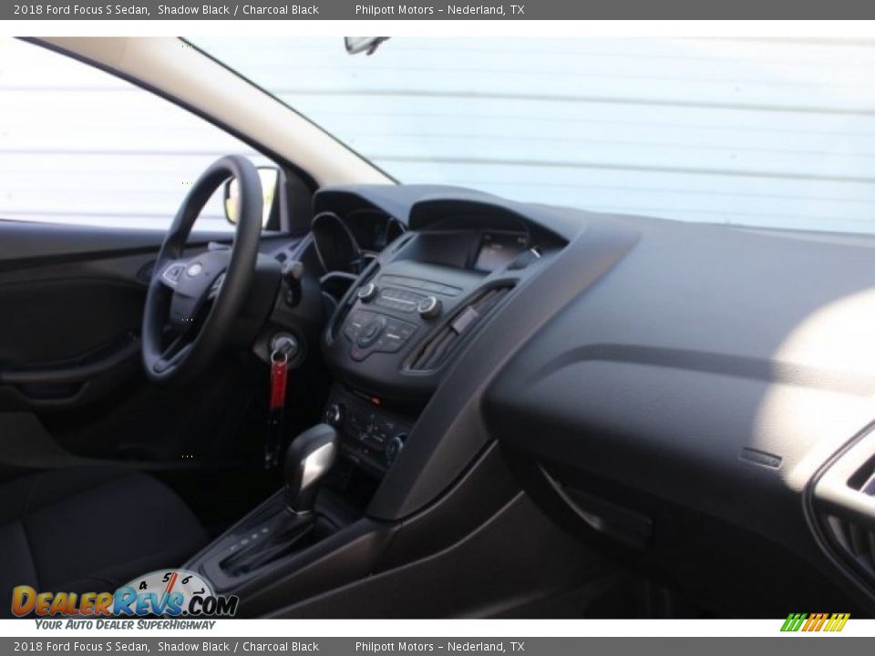 2018 Ford Focus S Sedan Shadow Black / Charcoal Black Photo #29