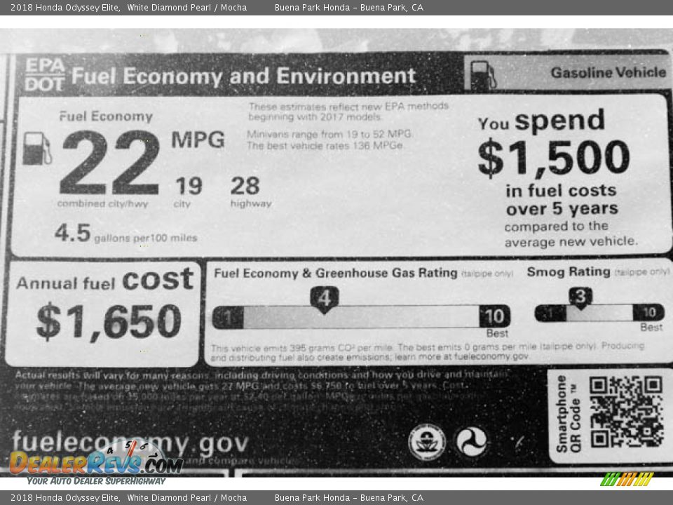 2018 Honda Odyssey Elite White Diamond Pearl / Mocha Photo #20