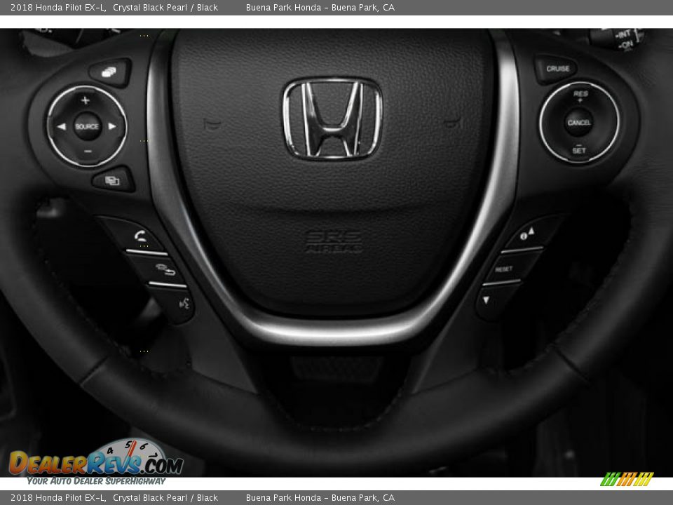 2018 Honda Pilot EX-L Crystal Black Pearl / Black Photo #12