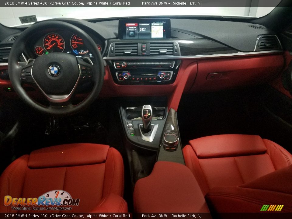 2018 BMW 4 Series 430i xDrive Gran Coupe Alpine White / Coral Red Photo #21