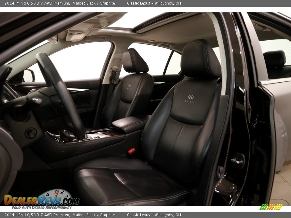 2014 Infiniti Q 50 3.7 AWD Premium Malbec Black / Graphite Photo #5