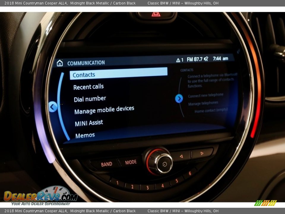 2018 Mini Countryman Cooper ALL4 Midnight Black Metallic / Carbon Black Photo #11