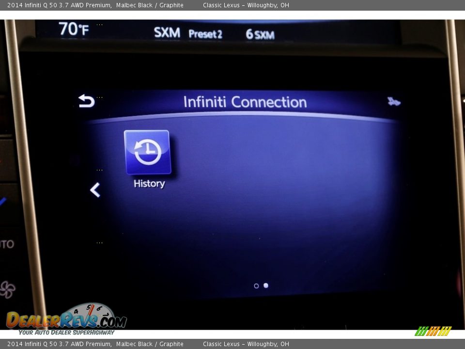 2014 Infiniti Q 50 3.7 AWD Premium Malbec Black / Graphite Photo #12