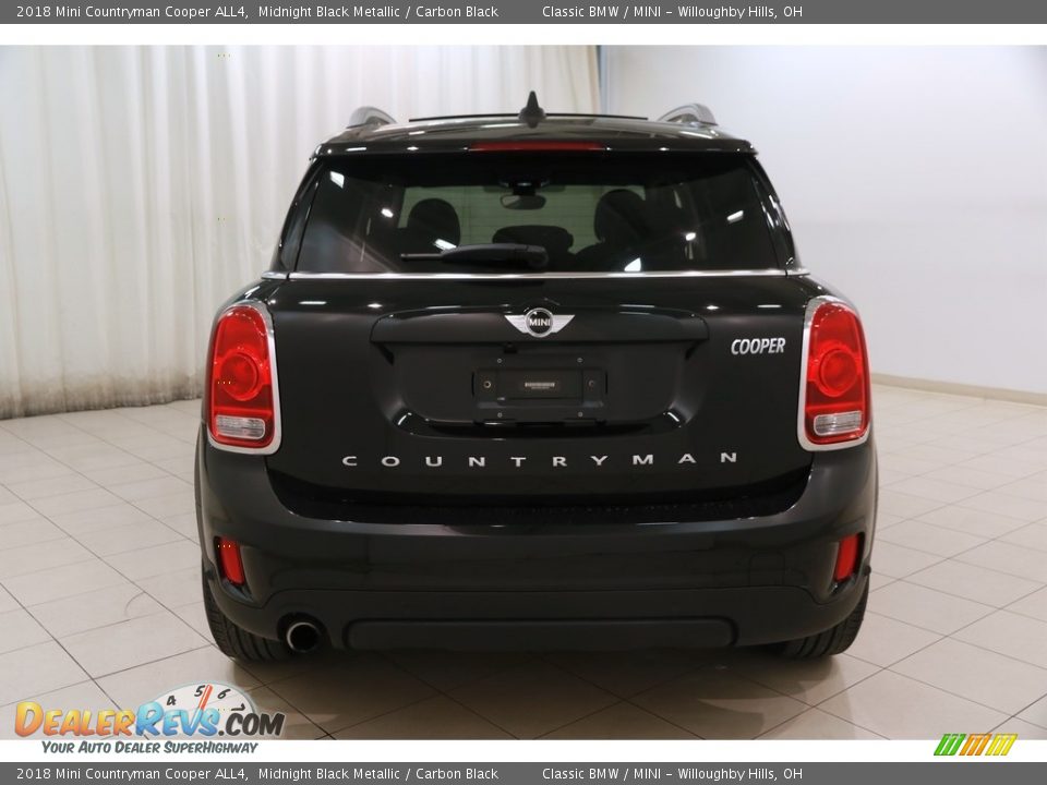 2018 Mini Countryman Cooper ALL4 Midnight Black Metallic / Carbon Black Photo #17