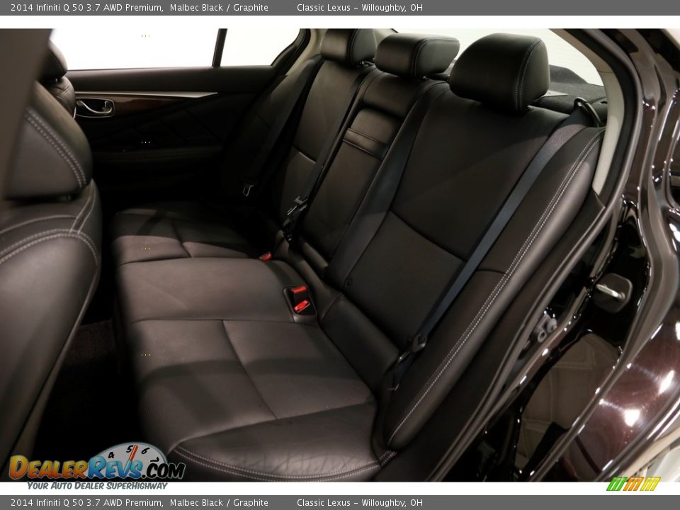 2014 Infiniti Q 50 3.7 AWD Premium Malbec Black / Graphite Photo #18