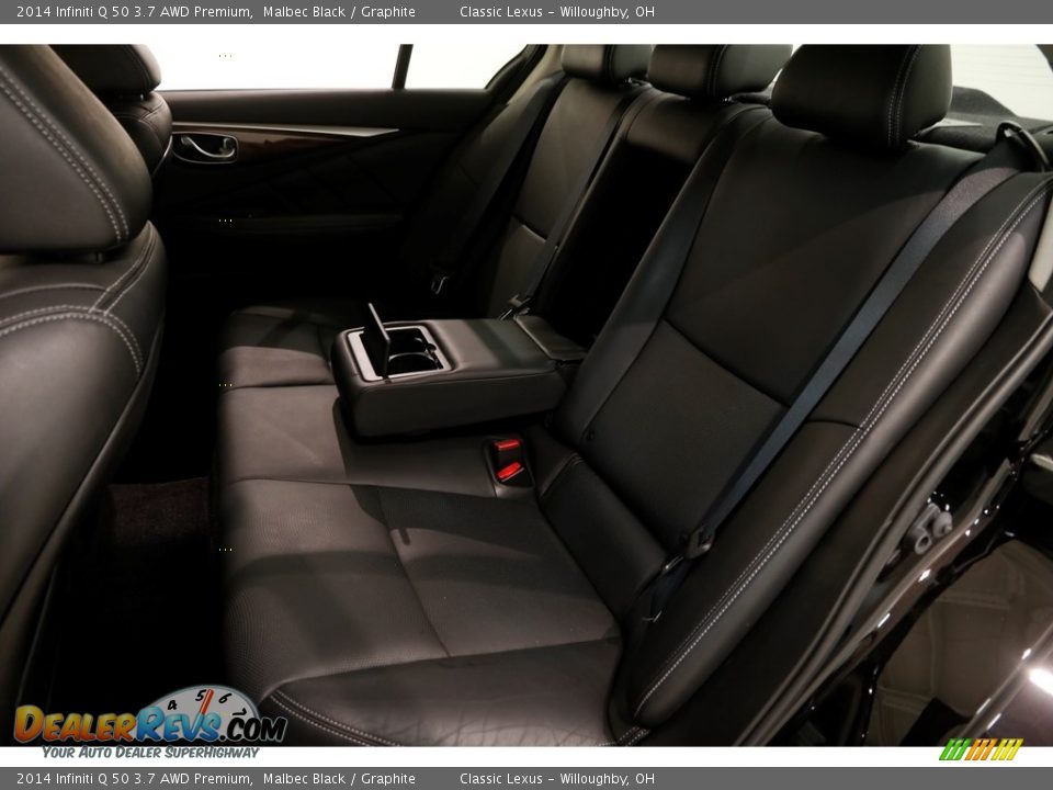 2014 Infiniti Q 50 3.7 AWD Premium Malbec Black / Graphite Photo #19