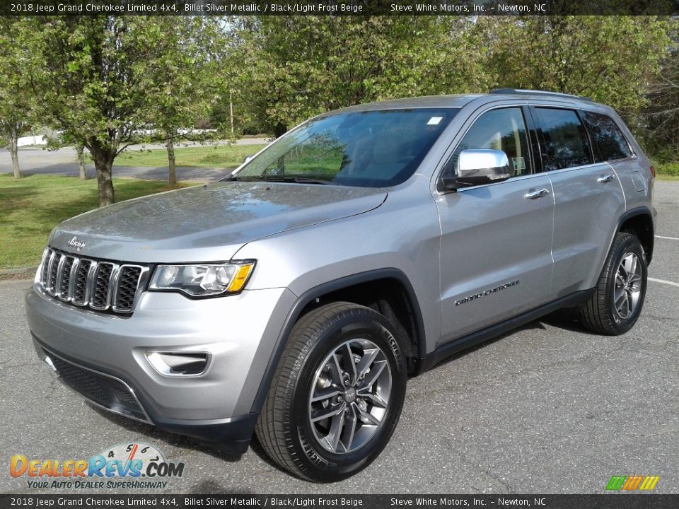 2018 Jeep Grand Cherokee Limited 4x4 Billet Silver Metallic / Black/Light Frost Beige Photo #2