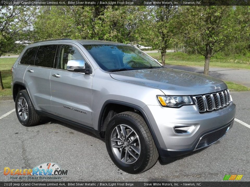 2018 Jeep Grand Cherokee Limited 4x4 Billet Silver Metallic / Black/Light Frost Beige Photo #4