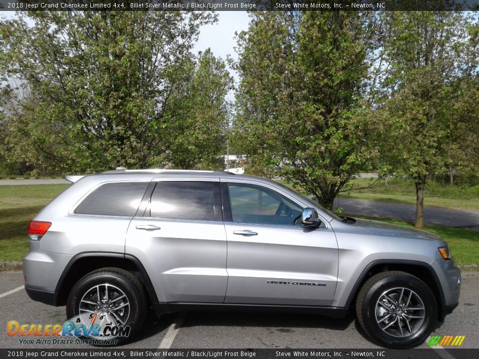 2018 Jeep Grand Cherokee Limited 4x4 Billet Silver Metallic / Black/Light Frost Beige Photo #5