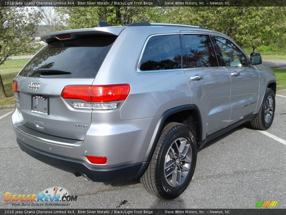 2018 Jeep Grand Cherokee Limited 4x4 Billet Silver Metallic / Black/Light Frost Beige Photo #6