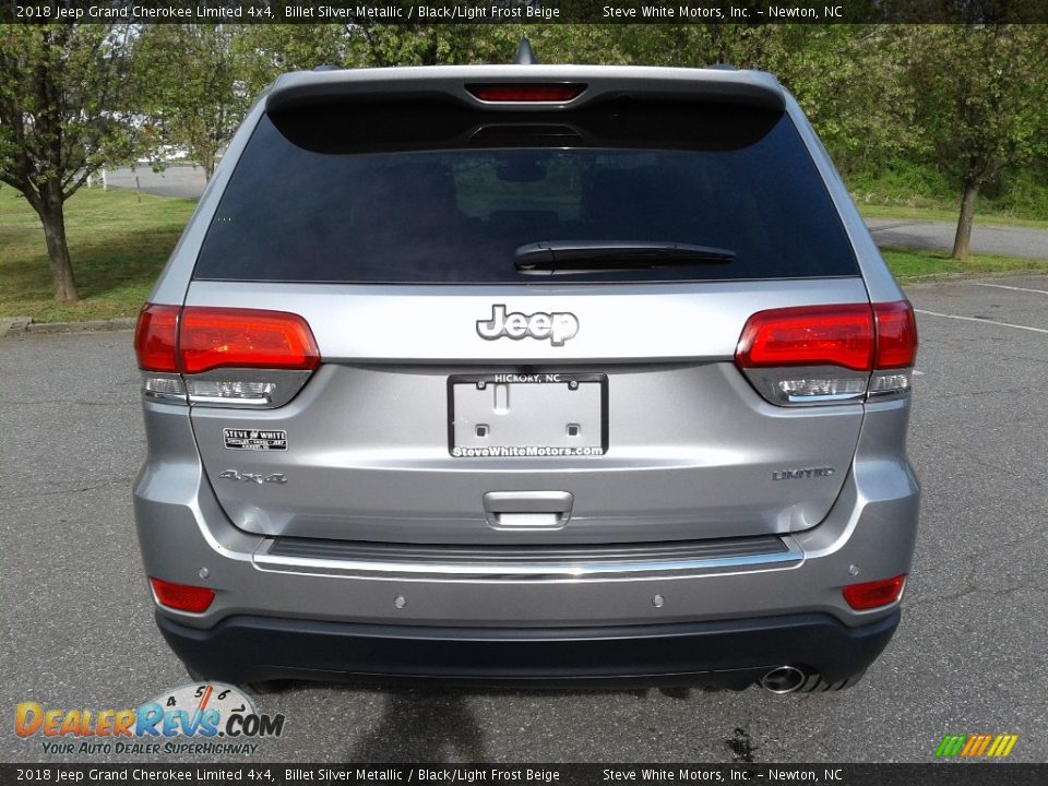 2018 Jeep Grand Cherokee Limited 4x4 Billet Silver Metallic / Black/Light Frost Beige Photo #7