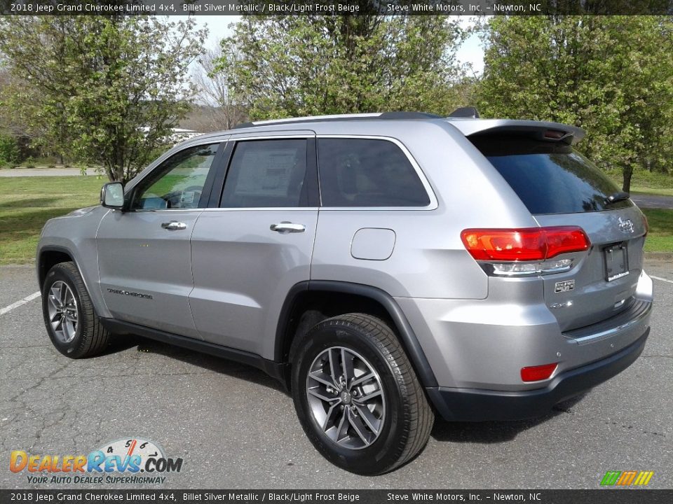 2018 Jeep Grand Cherokee Limited 4x4 Billet Silver Metallic / Black/Light Frost Beige Photo #8