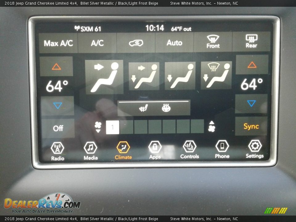 2018 Jeep Grand Cherokee Limited 4x4 Billet Silver Metallic / Black/Light Frost Beige Photo #24