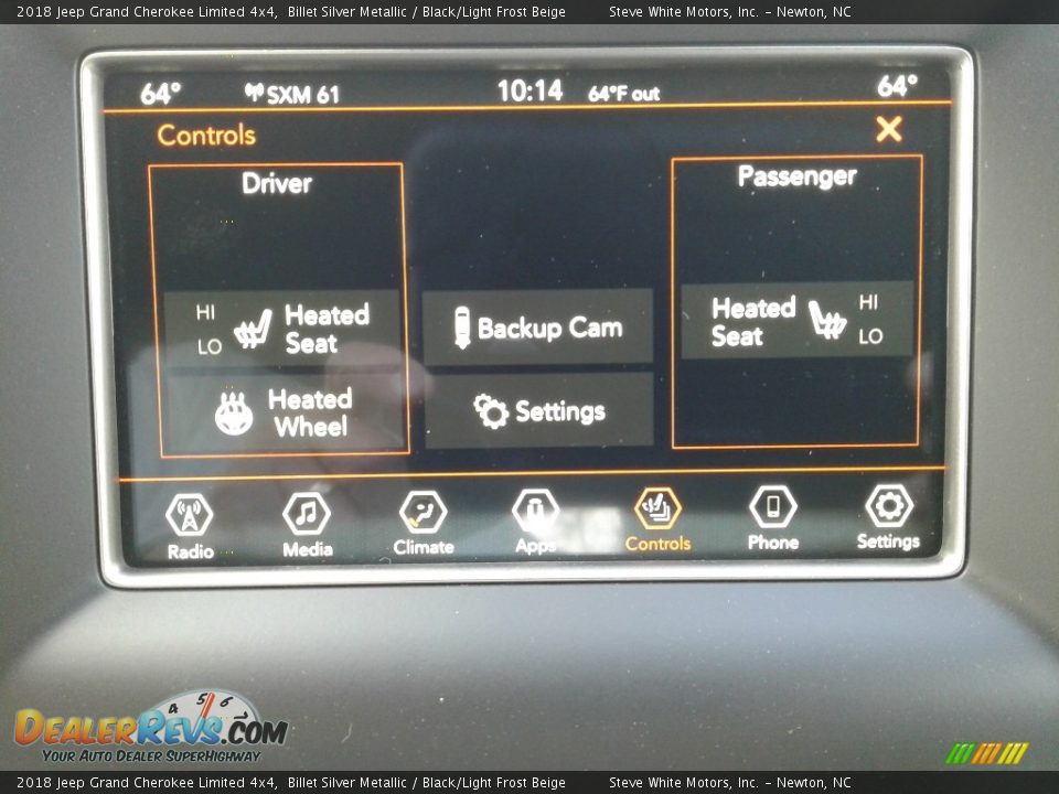 2018 Jeep Grand Cherokee Limited 4x4 Billet Silver Metallic / Black/Light Frost Beige Photo #25