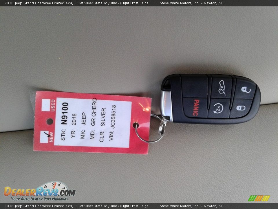 2018 Jeep Grand Cherokee Limited 4x4 Billet Silver Metallic / Black/Light Frost Beige Photo #32