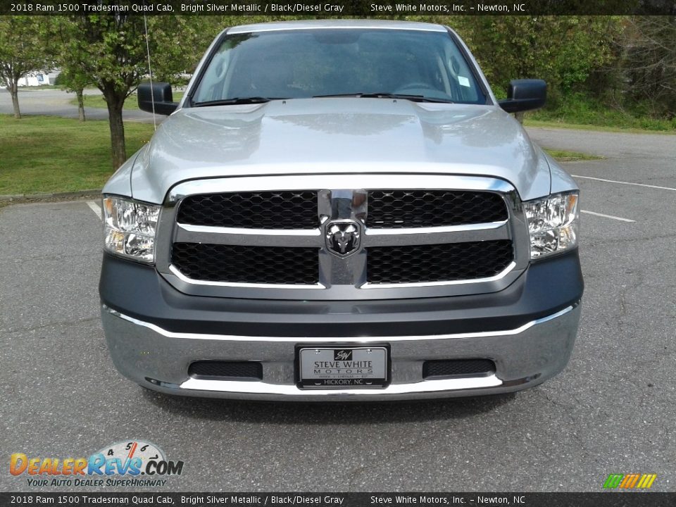 2018 Ram 1500 Tradesman Quad Cab Bright Silver Metallic / Black/Diesel Gray Photo #3
