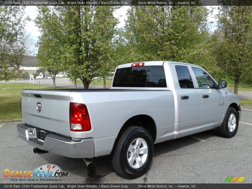 2018 Ram 1500 Tradesman Quad Cab Bright Silver Metallic / Black/Diesel Gray Photo #6