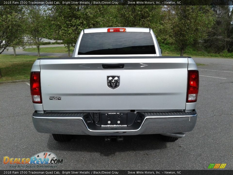 2018 Ram 1500 Tradesman Quad Cab Bright Silver Metallic / Black/Diesel Gray Photo #7