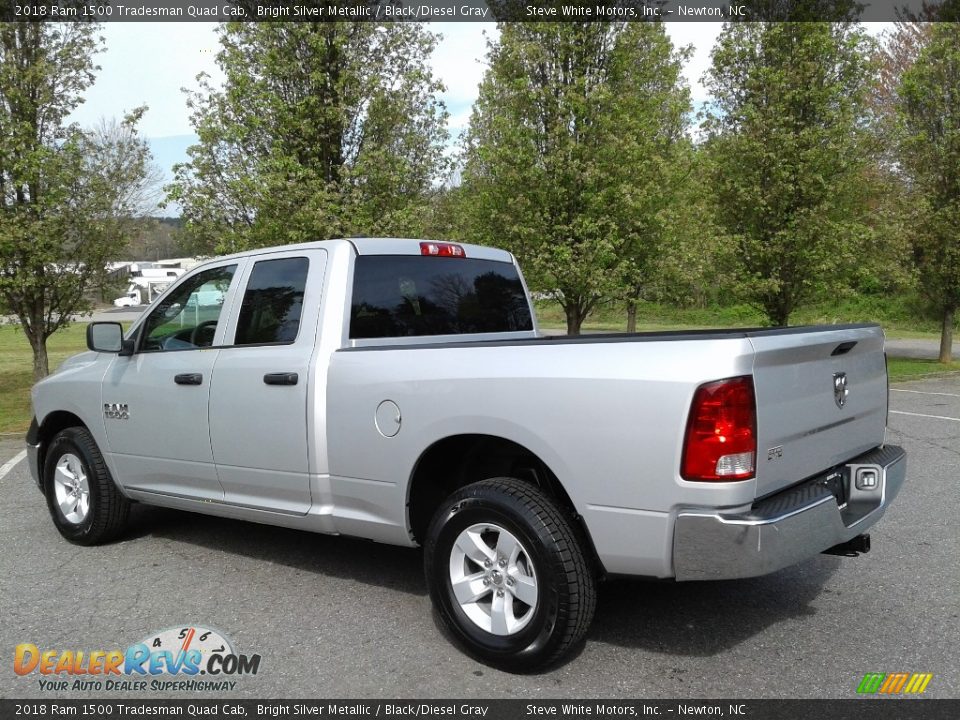 2018 Ram 1500 Tradesman Quad Cab Bright Silver Metallic / Black/Diesel Gray Photo #8